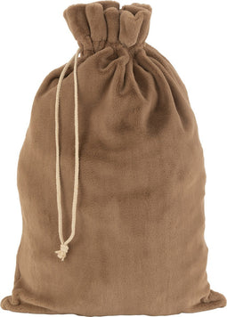 J-Line zak Kerst Zacht - textiel - bruin - large