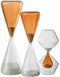 J-line zandloper dubbel glas | Oker / oranje | 8,5 x 8,5 x 17,5 cm