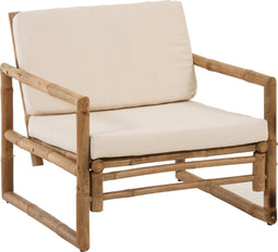 J-Line Zetel 1P Bamboe+Textiel Naturel/Wit