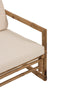 J-Line Zetel 1P Bamboe+Textiel Naturel/Wit