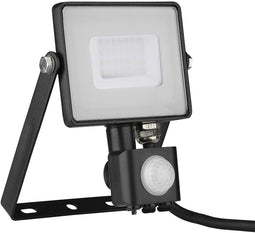 V-TAC VT-30-S-B Draaibare LED Schijnwerpers met PIR Sensor - Samsung - IP65 - Zwart - 30W - 2400 Lumen - 4000K - 5 Jaar