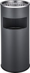 tectake® 30L - Staande asbak met prullenbak - Inclusief binnenemmer en roosterdeksel - Ø 25 x 61 cm - Antraciet