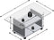 FMD - Salontafel - met - wieltjes - betongrijs - en - wit