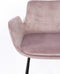 Zuiver Brit Counter Barkruk - Roze - Velvet - Set van 2