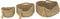 J-Line mand Rond Handvat + Kwast - gras - naturel - 3 stuks
