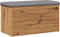 vidaXL - Opbergbankje - 82x42x45 - cm - bewerkt - hout - artisanaal - eikenkleur