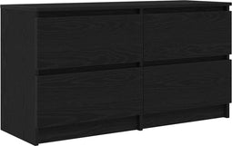 vidaXL - Tv-meubel - 100x35x54 - cm - bewerkt - hout - zwart