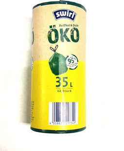 Swirl Öko-Reißfest Vuilniszakken 35L - Dicht met Trekband - 6x12 zakken (72 stuks)