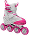 Roces Moody X TIF - Verstelbare Skeelers Kinderen - 4 Maten - Wit Roze (maat 30-35)