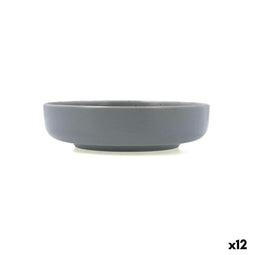 Quid Duna - Diep bord - Stapelbaar Geschikt voor afwasmachine en magnetron - Grijs (12 stuks)