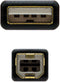 Nanocable 10.01.1202 - USB 2.0 A naar B - 200 cm - Zwart