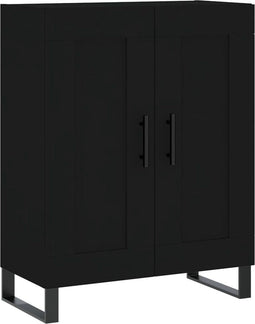 vidaXL - Dressoir - 69,5x34x90 - cm - bewerkt - hout - zwart
