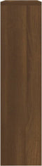 vidaXL - Schoenenkast - met - spiegel - 2-laags - 63x17x67 - cm - bruineiken