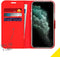 Accezz iPhone 12 - Flip cover - Krasbestendig Schokbestendig - Rood