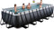EXIT Black Leather zwembad 540x250x122cm met filterpomp - zwart
