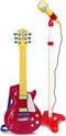 Bontempi Spa Rock Gitaar - Speelgoedinstrument - Met staande microfoon - Rood