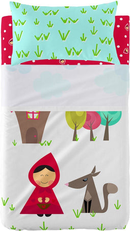 Set beddengoed HappyFriday Mr Fox Grandma Multicolour Wieg voor baby's 2 Onderdelen
