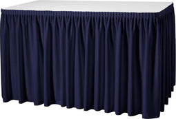 Handelgigant.nl Tafelrok Plissé - 100% polyester - Machinewasbaar - Donkerblauw (1 stuk)