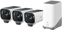 Eufy Cam S3 Pro - Beveiligingscamera 4K - Bewegingsdetectie en nachtzicht (3‑pack)