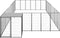 vidaXL - Hondenkennel - 26,62 - m² - staal - zwart