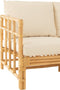 J-Line sofa Elise + kussen 3 Personen - rotan/textiel - naturel/wit