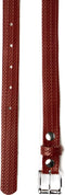 BENDL Broekriem - Brandweerslang - Robuust - Vegan - Dames - Rood/Zilver - 2x85 cm