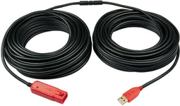 Lindy 42923 - USB-kabel USB 2.0 - 30.00 m - Rood Zwart