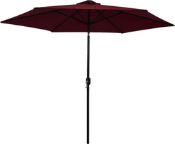vidaXL - Parasol - met - metalen - paal - 300 - cm - bordeauxrood
