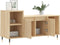 vidaXL - Tv-meubel - 100x35x55 - cm - bewerkt - hout - sonoma - eikenkleurig