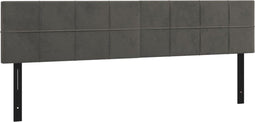vidaXL - Hoofdborden - 2 - st - 80x5x78/88 - cm - fluweel - donkergrijs