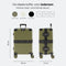 ONYX Handbagage Koffer 33L - TSA slot - 360° spinner wielen - Olive groen