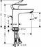 Hansgrohe Talis E - Wastafelkraan 110 - Trekwaste - Brushed bronze