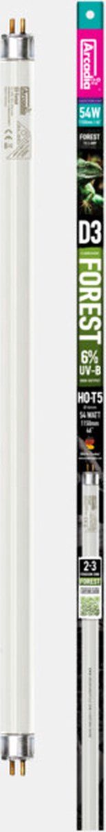 Arcadia D3 Reptile T5 Lamp 6% Uvb 117Cm 54 Watt
