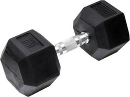 Orange Gym Hex Dumbbell - 16KG - hexagon uiteinden - zwart