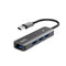 3GO HUB37PETH2 - USB Hub - 3x USB 3.2 (Gen1, 5Gb/s) - Ethernet 100Mbps - Hoogte 14mm - Breedte 92mm