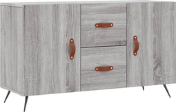 vidaXL - Dressoir - 100x36x60 - cm - bewerkt - hout - grijs - sonoma - eikenkleurig