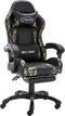 vidaXL - Racestoel - met - voetensteun - kunstleer - zwart - en - camouflage