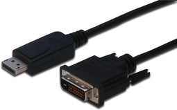 Assmann AK-340301-010-S - DisplayPort naar DVI Adapterkabel - 100 cm - Zwart