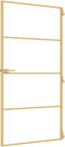 vidaXL - Binnendeur - smal - 102,5x201,5 - cm - gehard - glas - en - aluminium - goud