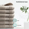 DoubleDry Handdoeken Set 50 x 100 cm - 12 stuks - 100% zacht katoen 500 g/m2 - 12x Beige Taupe