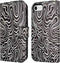 iMoshion Hoesje Geschikt voor iPhone SE (2022) / SE (2020) / 8 / 7 / 6s / 6 Hoesje Met Pasjeshouder - iMoshion Design Bookcase smartphone - Meerkleurig / Black And White