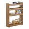 SoBuy Keukenrek 4-Laags - Opbergkast op wielen - Max. 20 kg - Bruin - 60 x 19 x 81 cm