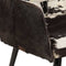 vidaXL Fauteuil met voetensteun echt leer zwart