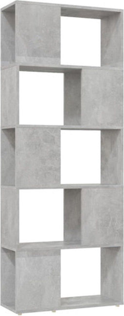 vidaXL-Boekenkast/kamerscherm-60x24x155-cm-betongrijs