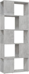 vidaXL-Boekenkast/kamerscherm-60x24x155-cm-betongrijs