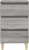 vidaXL - Nachtkastje - 40x35x70 - cm - bewerkt - hout - grijs - sonoma - eikenkleurig