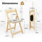 Coast Set van 2 Opvouwbare Eetkamerstoelen - Ergonomische Rugleuning - Natuur (2 stuks)