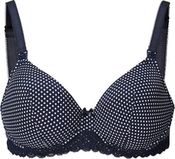 Noppies Dot - Voedingsbeha - Voorgevormd met clipjes - Dark Blue - Maat C70