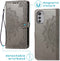 iMoshion Hoesje Geschikt voor Motorola Moto E32s / Moto E32 Hoesje Met Pasjeshouder - iMoshion Mandala Bookcase - Grijs