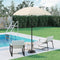Woltu Parasol Beige - Diameter 135 cm - Verstelbare Hoogte en Kantelbare Hoek